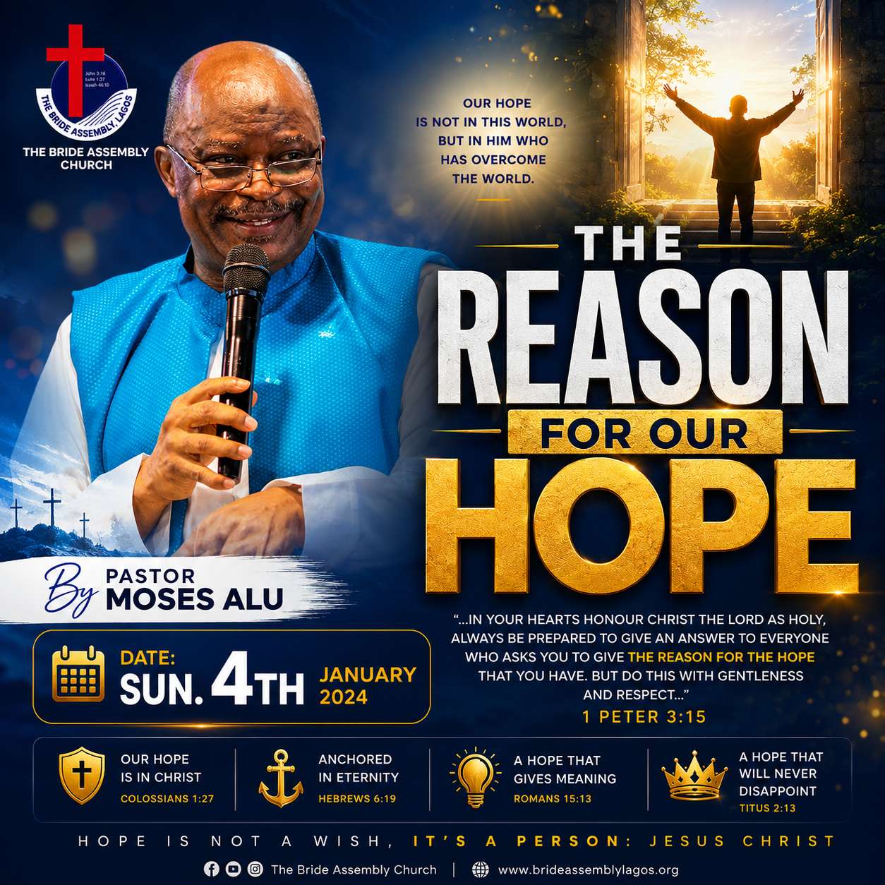 THE REASON FOR OUR HOPE SUN. 4TH JANUARY 2026 PST. MOSES ALU THE REASON FOR OUR HOPE SUN. 4TH JANUARY 2026 PST. MOSES ALU